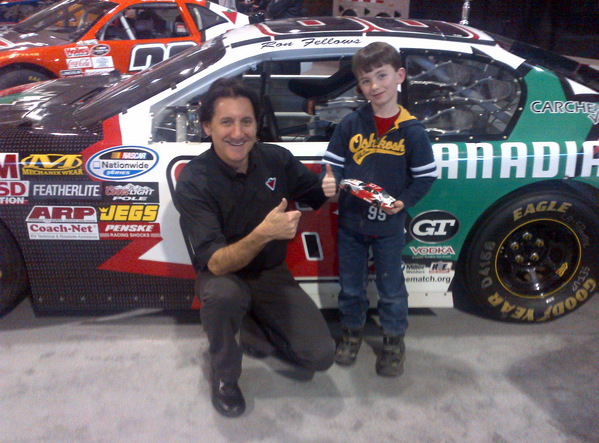 Adam with Ron Fellows in 2012